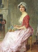 Charles-Amable Lenoir Seamstress oil painting